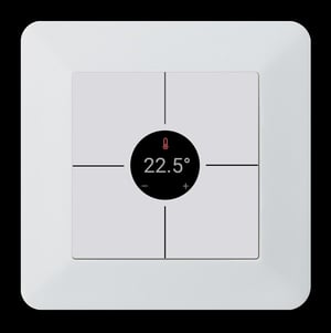 Oberfläche Thermostat Weiss